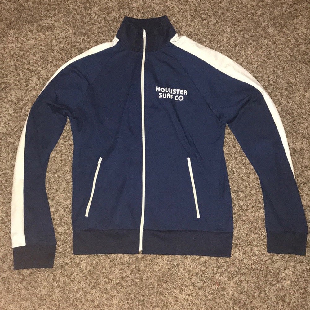 Hollister Surf Co blue and white jacket